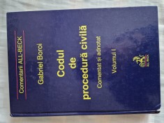 G. Boroi, Codul de procedura civila, vol. I foto