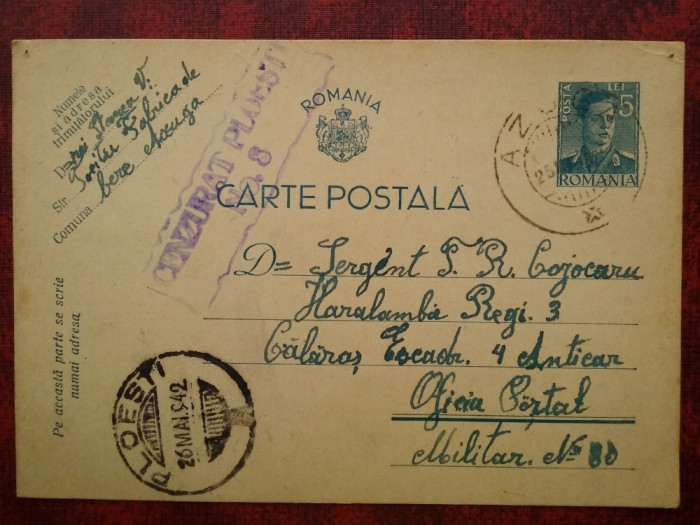 1942-C.P. circ.CENZURAT Ploiesti8-Ploiesti-Azuga