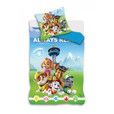 Lenjerie de pat Paw Patrol Always, 2 Piese, 100A 135 cm, 40A 60 cm, 100% Bumbac foto