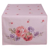 Cumpara ieftin Traversa masa bumbac roz Flowers 50x140 cm