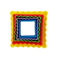 Set 5 forme decupatoare in forma de Patrat, pentru biscuiti sau gogosi, 7 cm, 518COF