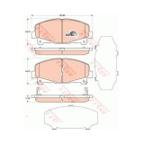 Placute frana Honda Accord Viii (Cu), 06.2008-, Motorizare 2.0i, TRW