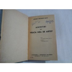 AMINTIRI DIN VIEATA MEA DE ARTIST - GEORGE NICULESCU-BASU