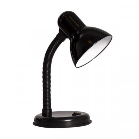 Mini lampa de birou cu talpa,soclu bec E27 - Negru