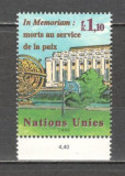 O.N.U.Geneva.1999 Medalia &quot;Cazut in serviciul pacii&quot; SN.638, Nestampilat