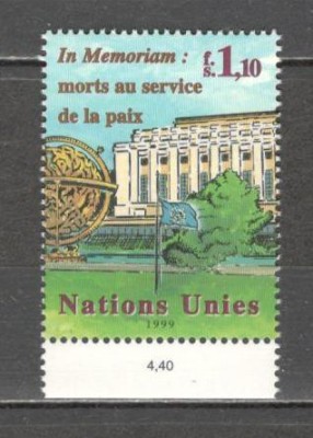 O.N.U.Geneva.1999 Medalia &amp;quot;Cazut in serviciul pacii&amp;quot; SN.638 foto