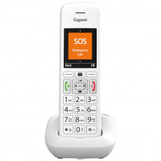 Telefon fara fir DECT Gigaset E390, Agenda 200 contacte, Alarma, Alb