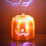 Dovleac decorativ cu LED, Portocaliu, 5x4.5 cm, CMCLASS