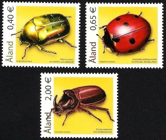 Aland (Finlanda) 2006 - Insecte, fauna, serie neuzata