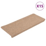 Cumpara ieftin Covorase scari autoadezive, 15 buc., bej, 65x24,5x3,5 cm