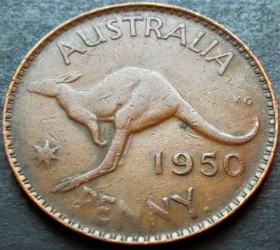 Moneda istorica 1 PENNY - AUSTRALIA, anul 1950 *cod 007 foto