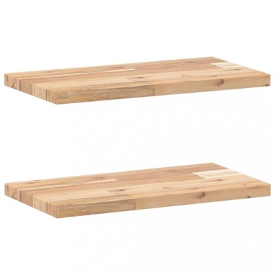 Rafturi plutitoare 2 buc. 40x20x2 cm lemn masiv acacia netratat foto