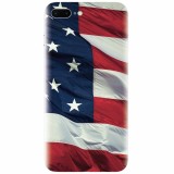 Husa silicon pentru Apple Iphone 7 Plus, American Flag Illustration