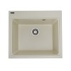 Chiuveta din compozit de granit pentru bucatarie ELEFANT PREMIUM 5852 VESTA Nisip bej 580 x 518 mm Innovative ReliableTools