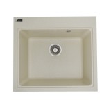 Chiuveta din compozit de granit pentru bucatarie ELEFANT PREMIUM 5852 VESTA Nisip bej 580 x 518 mm Innovative ReliableTools