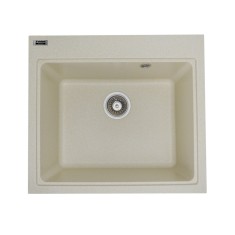 Chiuveta din compozit de granit pentru bucatarie ELEFANT PREMIUM 5852 VESTA Nisip bej 580 x 518 mm Innovative ReliableTools