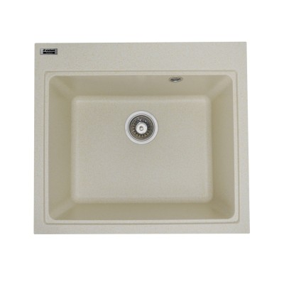 Chiuveta din compozit de granit pentru bucatarie ELEFANT PREMIUM 5852 VESTA Nisip bej 580 x 518 mm Innovative ReliableTools foto
