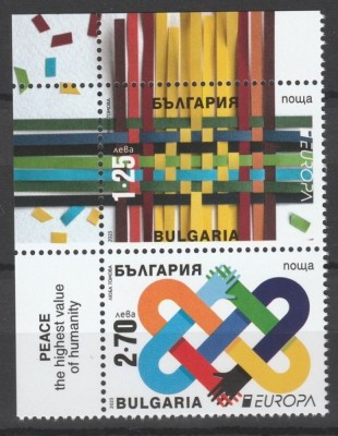 Bulgaria 2023 - Europa Cept &amp;ndash; Pacea seria , 2 timbre MNH foto