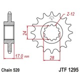 Pinion transmisie fata JT Sprockets JTF1295, 14 dinti