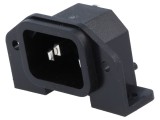 Conector Alimentare AC 10A 250V IEC 60320 THT