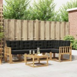 vidaXL Set de canapele de exterior cu pernă 6 pcs Alb și negru 3389498