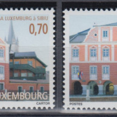 ROMANIA 2007 LP 1781 a CASA LUXEMBURG DIN SIBIU DOUA SERII CU VINIETE MNH