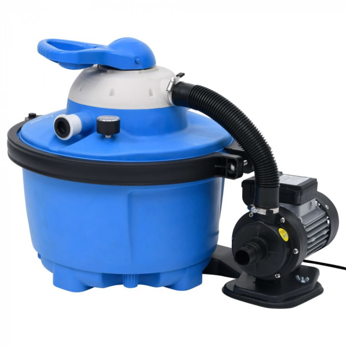 Pompa cu filtru nisip albastru/negru 385x620x432 mm 200 W 25 L GartenMobel Dekor
