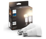 Set 2 becuri inteligente Philips Hue E27, 60W, 800 lumeni - RESIGILAT