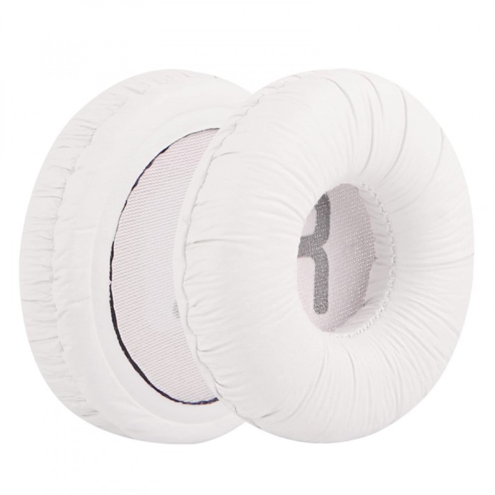 Set 2 bureti TXE pentru casti Sony WH-CH510 / WH-CH500, On-Ear, Alb, Piele ecologica creponata, Spuma cu memorie