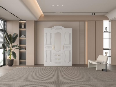 Dulap ZQE-049MDF - 3U 3S, 150x50x200 cm foto
