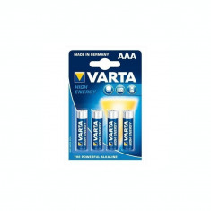 Baterii alcaline , Varta , High Energy , R3 (AAA) , 4 bucati foto