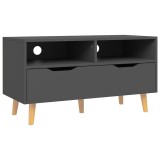 Cumpara ieftin Comoda TV, gri, 90x40x48,5 cm, lemn prelucrat