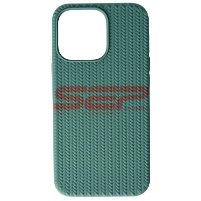Toc silicon Woven Texture Apple iPhone 13 Pro Midnight Green foto