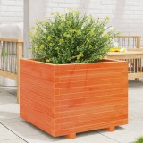 Cumpara ieftin Jardinieră grădină, maro ceruit, 60x60x49,5 cm, lemn masiv pin