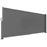 Outsunny Parasolar lateral extensibil opac cu suport de perete Acoperire 300x140cm Gri inchis | Aosom Romania