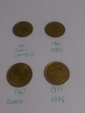 Lot 4 monede Japonia, 10 yen, diferite (aUNC/UNC/Cameo) 1976,1980,2001,2004