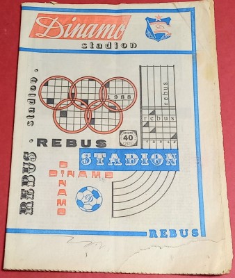 Revista fotbal - STADION-DINAMO Bucuresti (aniversare 40 de ani 1948-1988) foto
