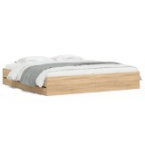 Cumpara ieftin Cadru de pat cu sertare stejar sonoma 180x200 cm lemn prelucrat