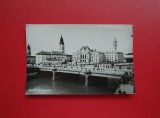 CARTE POSTALA - RPR - ORADEA - POD PESTE CRIS ( cu pliu orizontal )