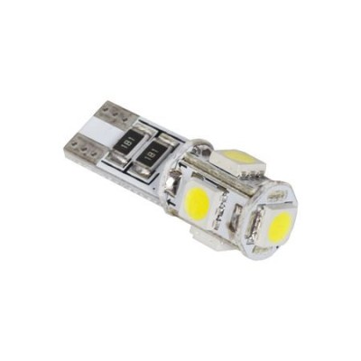 Bec led auto 5X SMD5050 alb canbus T10 W2.1x9.5D, ZAR0380 foto