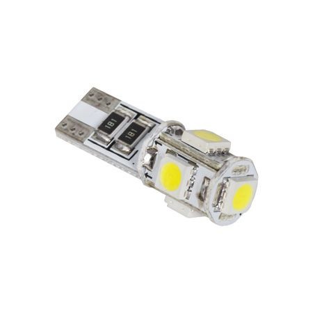 Bec led auto 5X SMD5050 alb canbus T10 W2.1x9.5D, ZAR0380