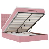 Cumpara ieftin Cadru de pat otoman cu saltele Roz 140x200cm catifea