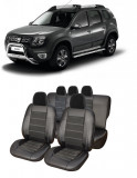 Cumpara ieftin Set huse scaune compatibile Dacia Duster 2010-2017 Piele Alcantara (Compatibile cu sistem AIRBAG)