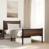 VidaXL Cadru pat metalic fără saltea stejar maro 80x200 cm