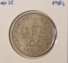 Hungary, Ungaria, 100 Forint Sandor Korosi Csoma, 1984, KM#638, comemorativa foto
