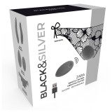 Vibrator Stimulator Black &amp; Silver ZARA cu telecomanda și lenjerie intima inclusa