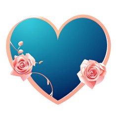 Sticker decorativ Inima, Albastru, 69 cm, 7712ST foto