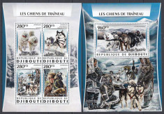 Djibouti 2016 - CAINI de TRACTIUNE - BL + KB - MNH foto