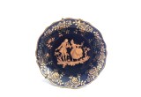 farfurie decorativa LIMOGES Franta albastru cobalt si auriu