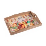 Tava lemn multicolor Craciun Reddock 35 x 25 x 3 H
